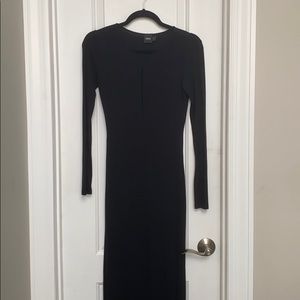 Asos Long Keyhole Black Dress with slit